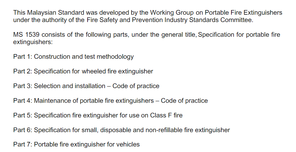 fire extinguisher requirement