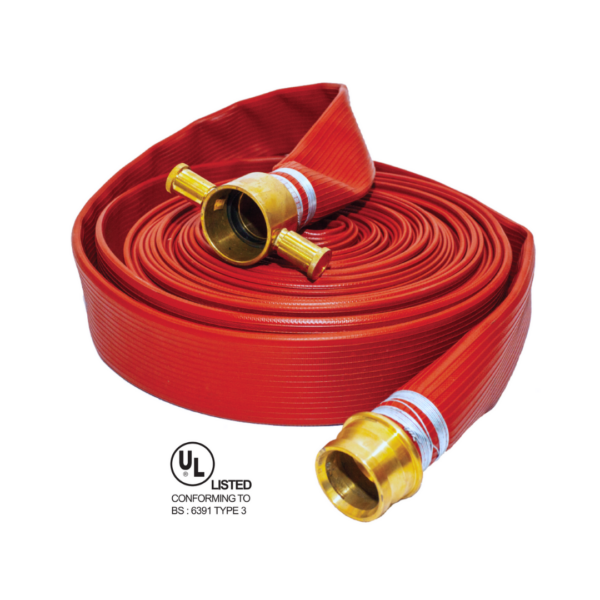 PYROPROTECT 16 Bar 65mm x 30m Synthetic Rubber (Type 3) Fire Hose c/w Coupling