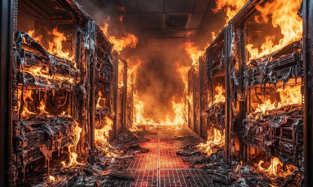 data center on fire