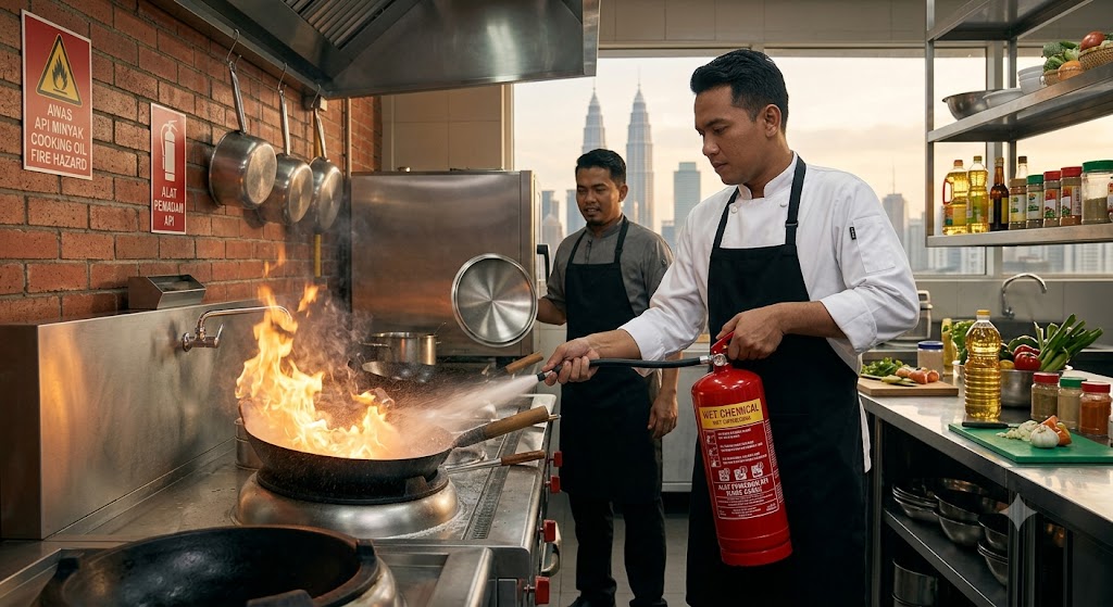 wet kitchen fire safety