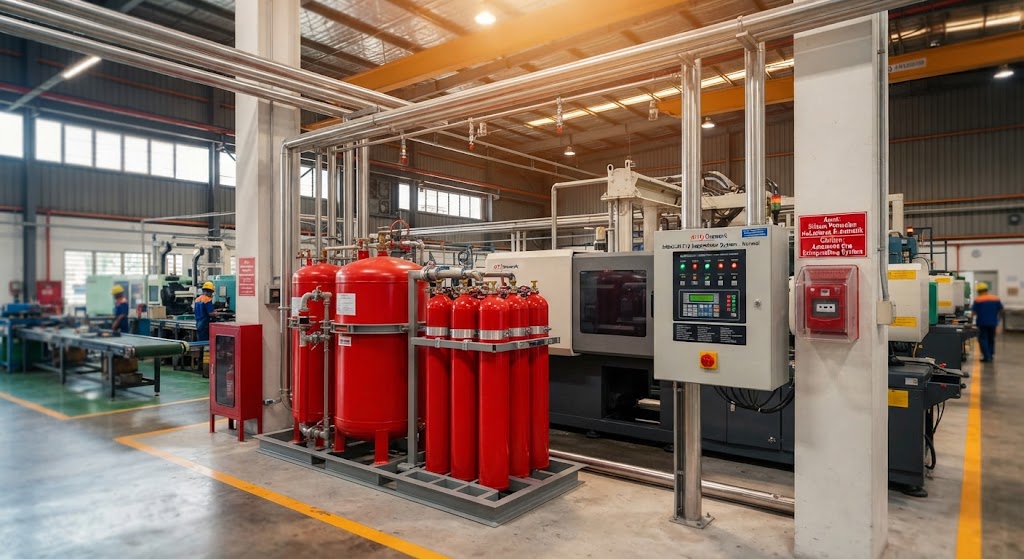 Industrial fire suppression system for factory fire protection in Malaysia 2